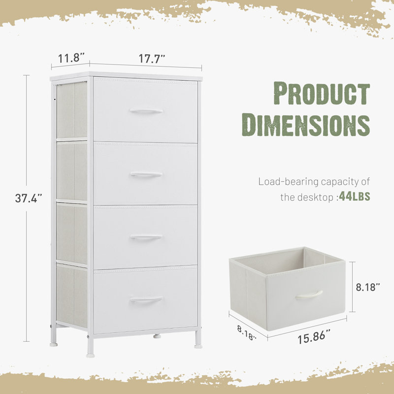 Latitude Run® Enegess 4 Drawer Storage Dresser Chest & Reviews | Wayfair